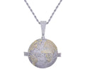 Nuevo collar con colgante de letras con circonitas, «El mundo es mío»